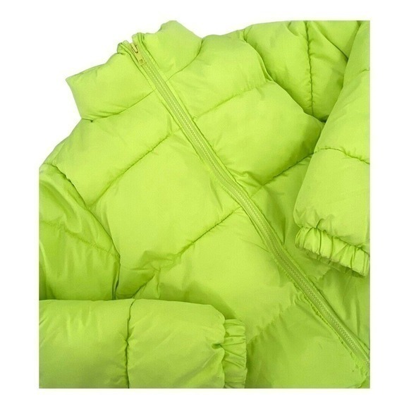 Forever 21 Green Puffer Jacket Womens Medium Polyester Fill Draw String‎ Bottom - Picture 2 of 9